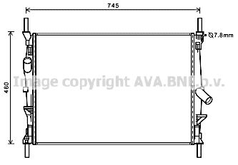 AVA QUALITY COOLING Радиатор, охлаждение двигателя FDA2589